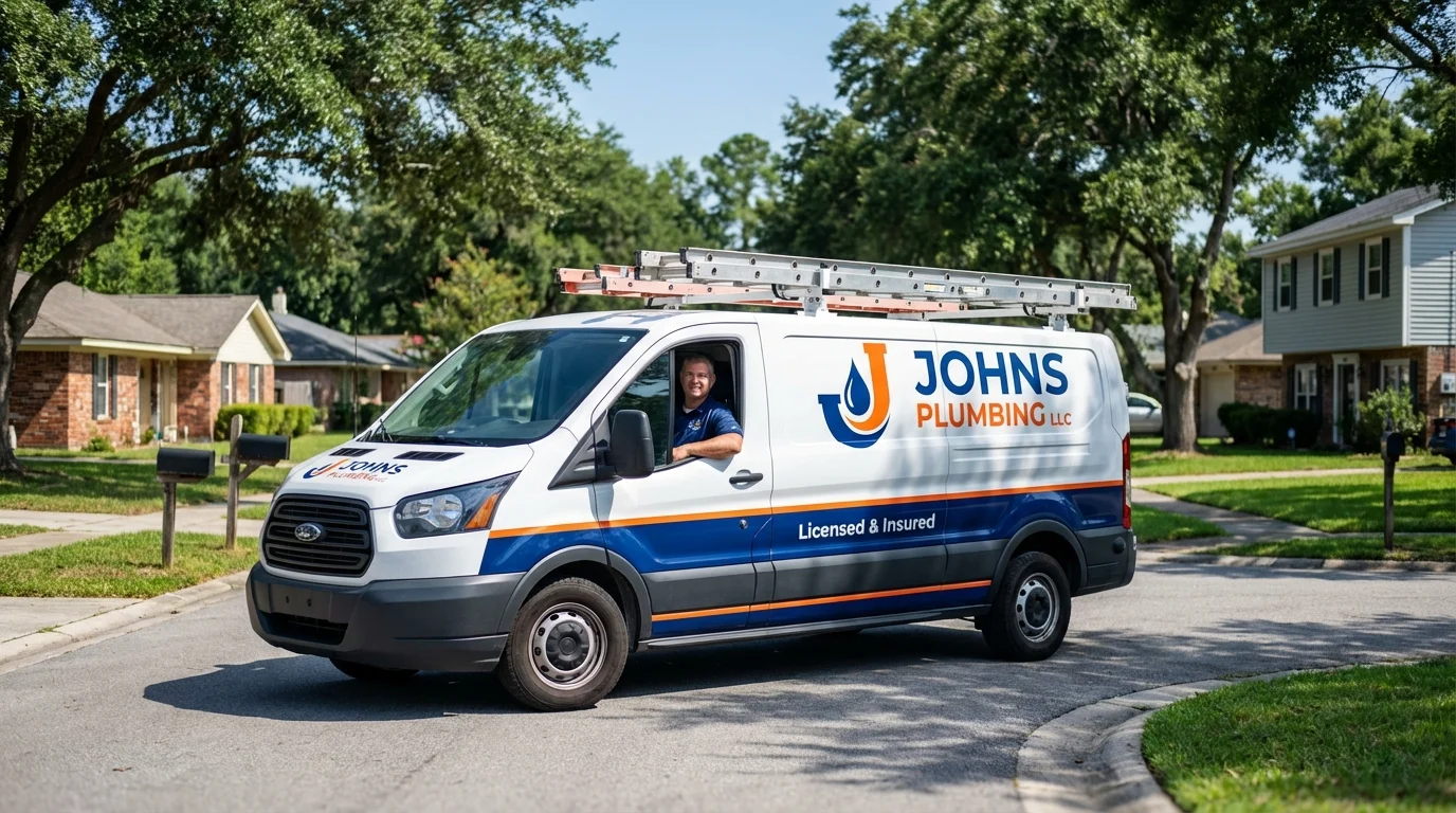 Johns Plumbing LLC service van in Breinigsville, PA