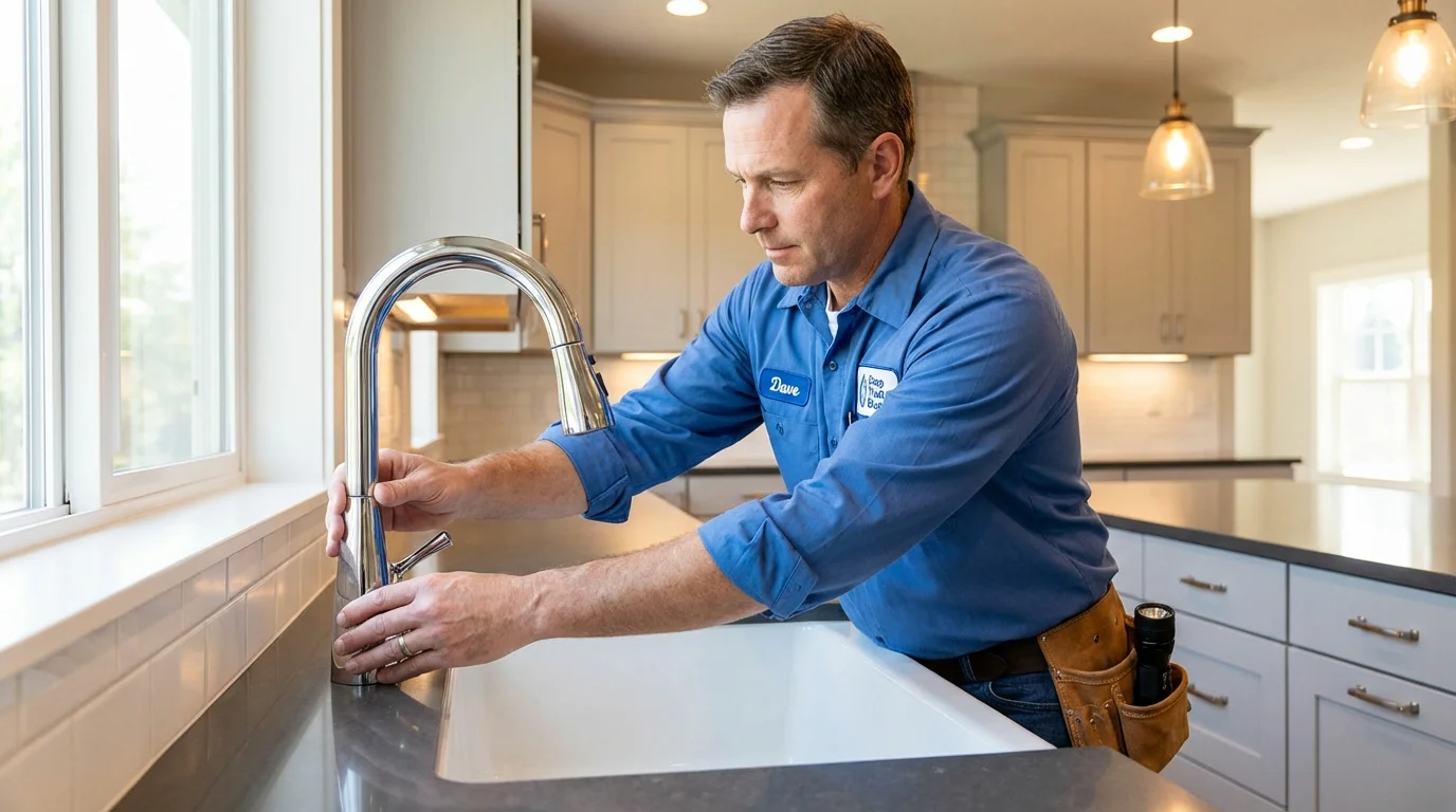 Kitchen faucet installation by Johns Plumbing LLC in Breinigsville